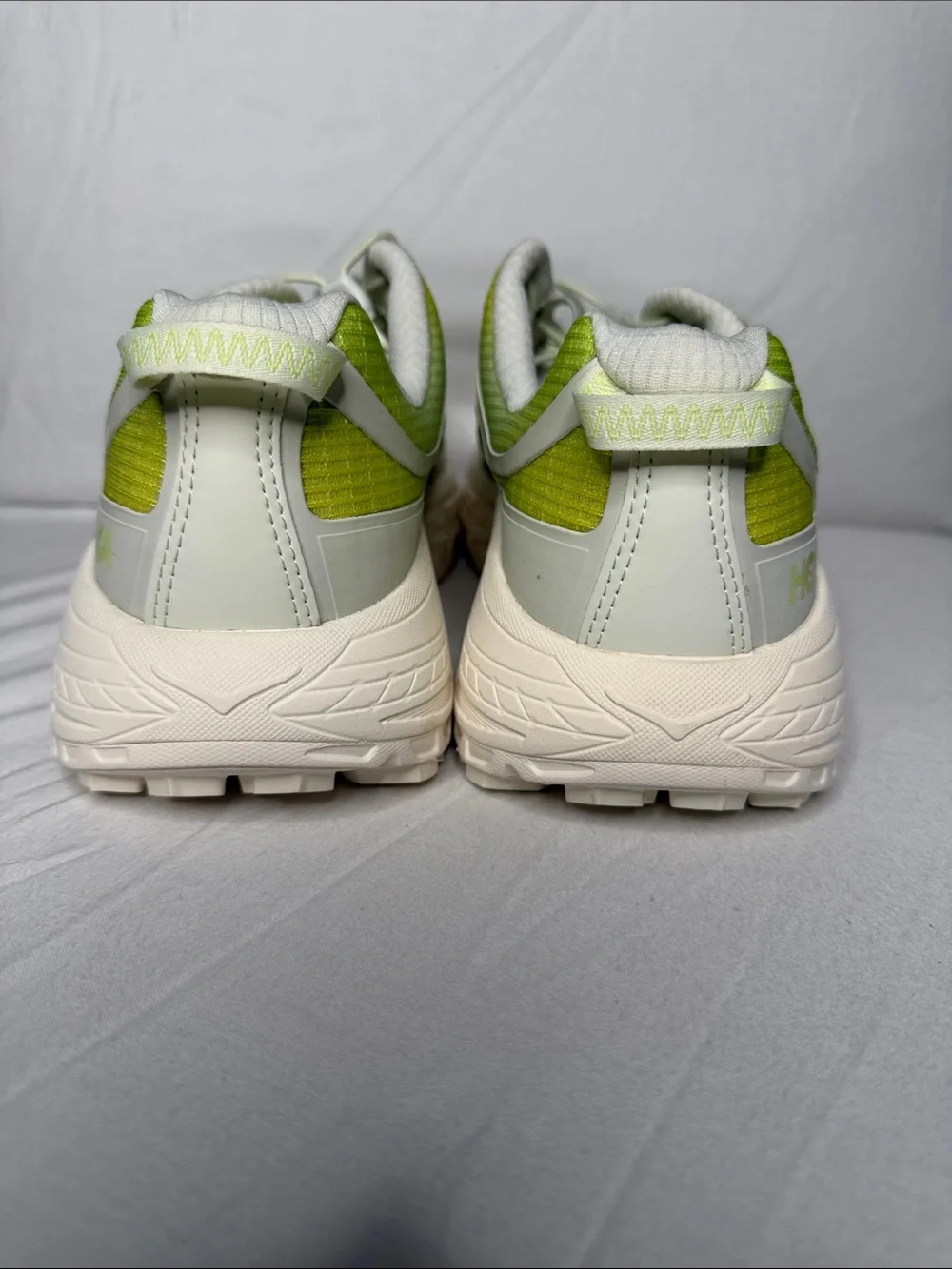 Hoka One One Size Women 12/ Men 11 Neon Yellow Light Gray Athletic Running Shoes
